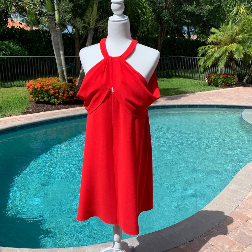 BCBGMAXAZRIA “Sarah” Red Berry color dress size XS